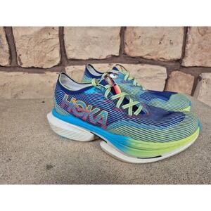 HOKA Cielo X1 Carbon Fiber Running Shoes Mens 12 Blue Green Racing